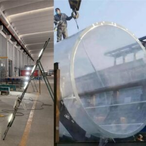 Big and thick Clear Acrylic panel for Aquarium Tanks and Cylinders, meticulously crafted using the cast molding and gluing process- China manufacturer River People