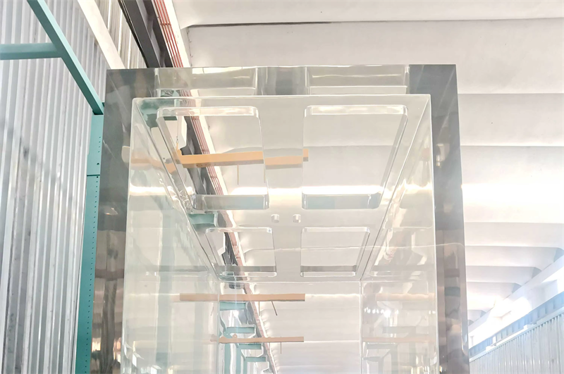 large acrylic panel bonding service seam
