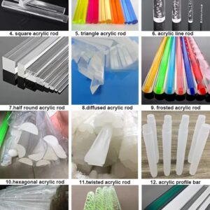 Precision Acrylic Rods - Crystal Clear & Machinable