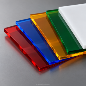AI-generated illustration of acrylic color sheet material