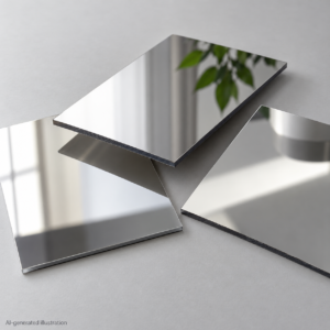 AI-generated illustration of mirror pc sheet material
