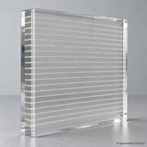 AI-generated illustration of noise retention sheet material
