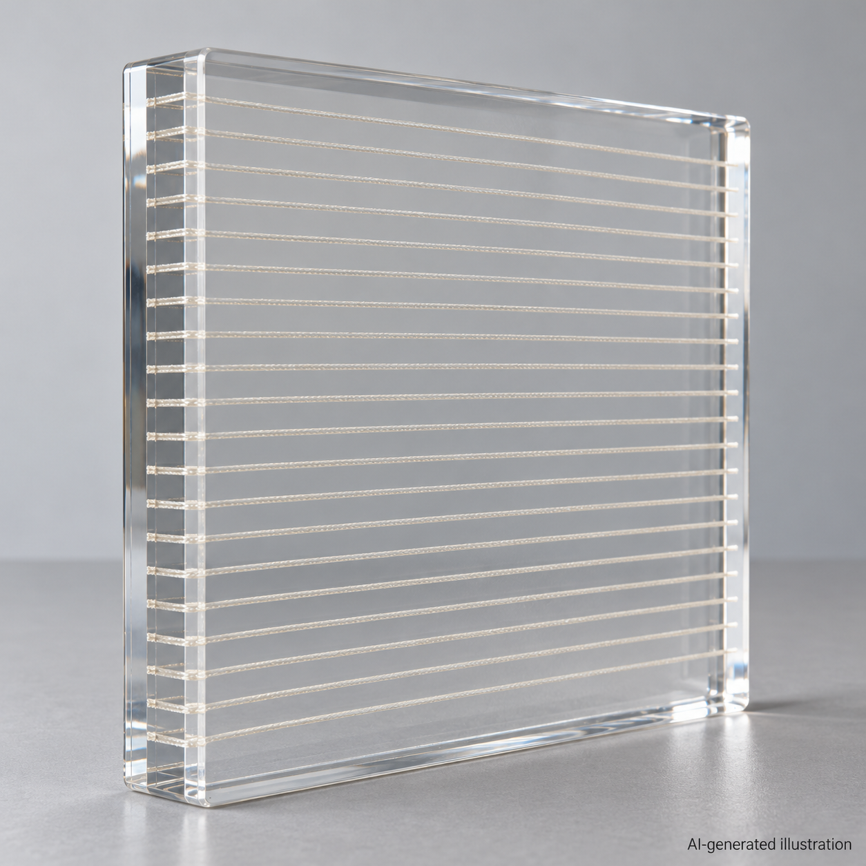 AI-generated illustration of noise retention sheet material