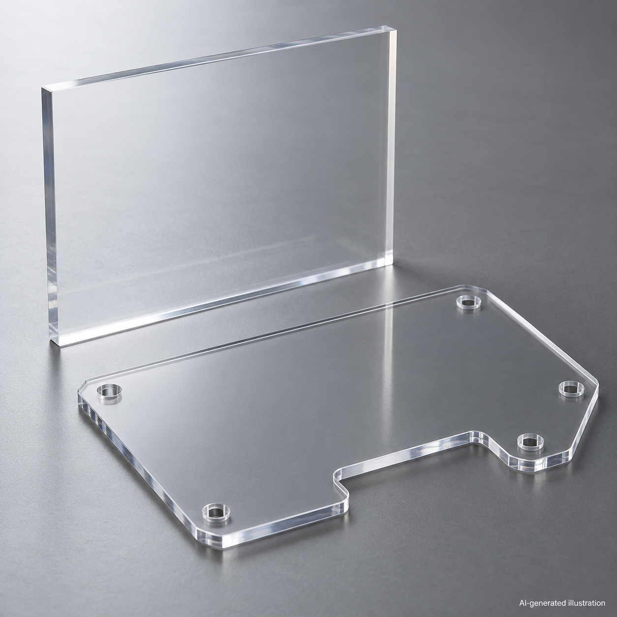 AI-generated illustration of pc clear sheet material