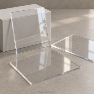 AI-generated illustration of petg clear sheet material