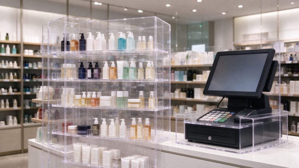 acrylic display rack and POS retail stand