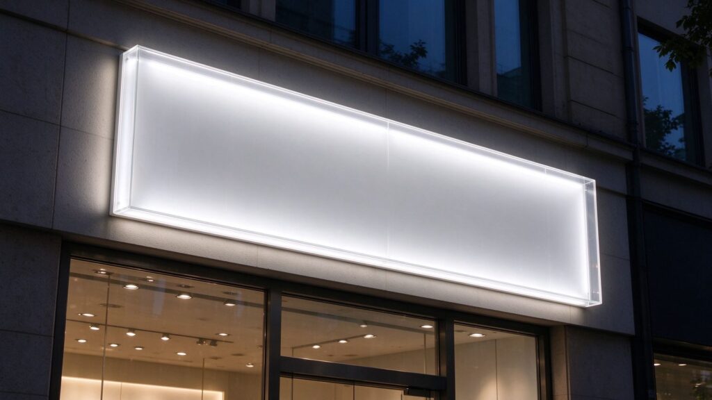 acrylic light box backlit retail signage