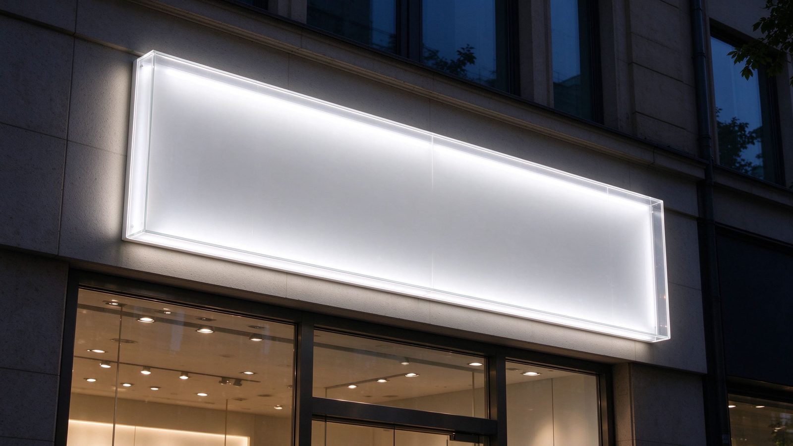 acrylic light box backlit retail signage panel