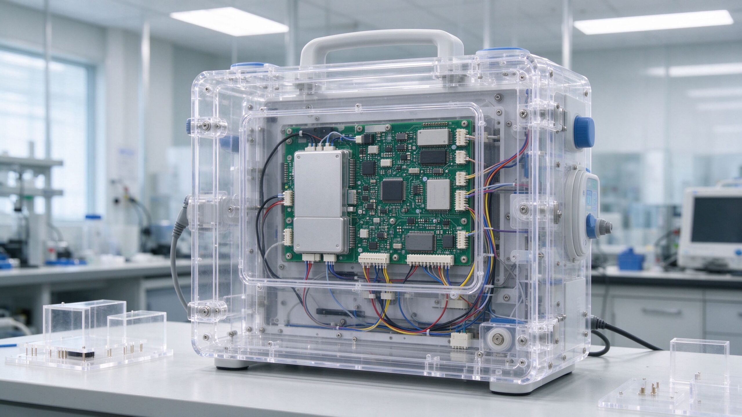 acrylic medical device enclosure transparent housing panel
