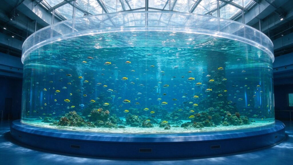 cast acrylic aquarium panel oceanarium viewing window