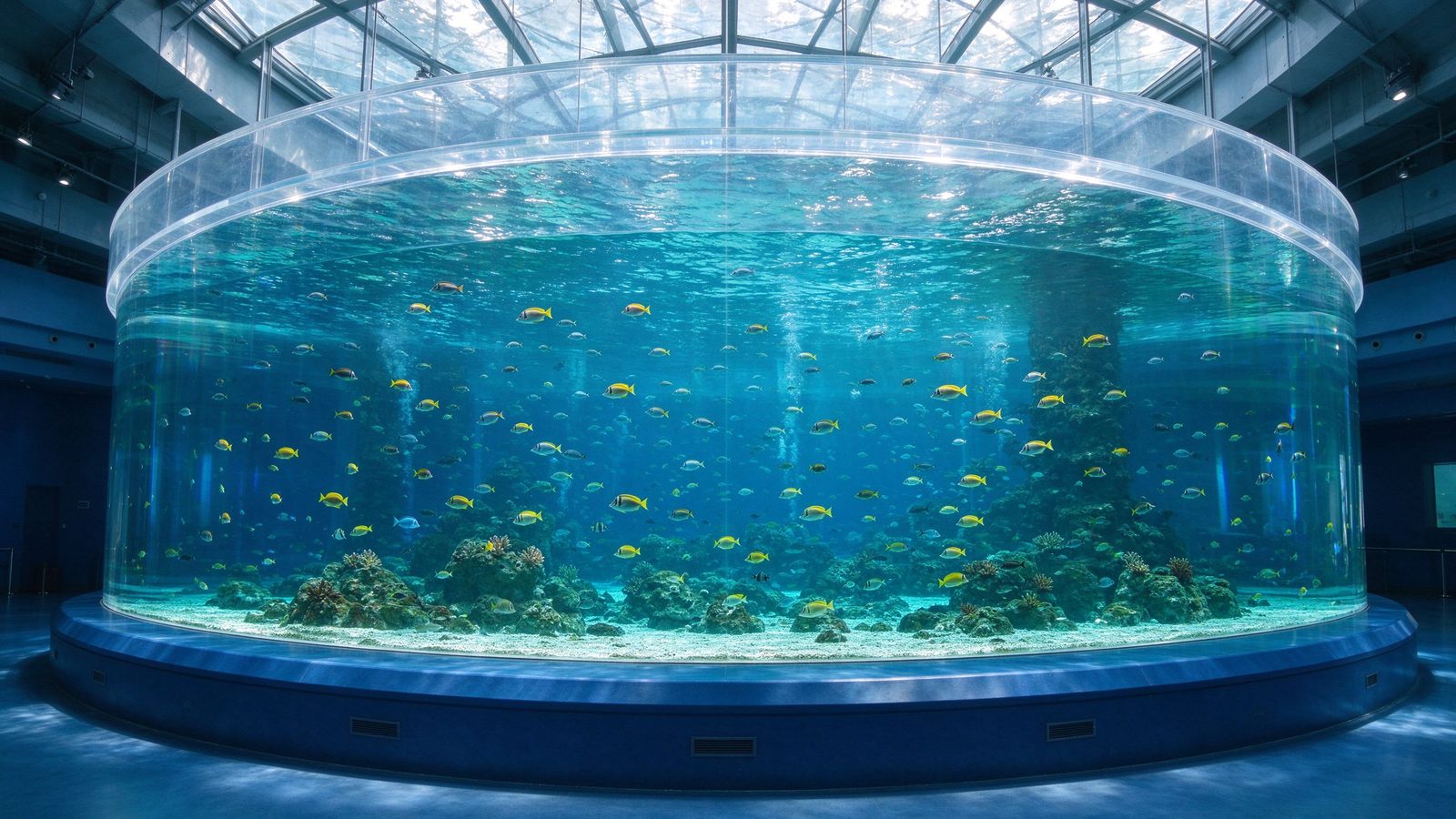 ultra-thick cast acrylic aquarium oceanarium viewing panel