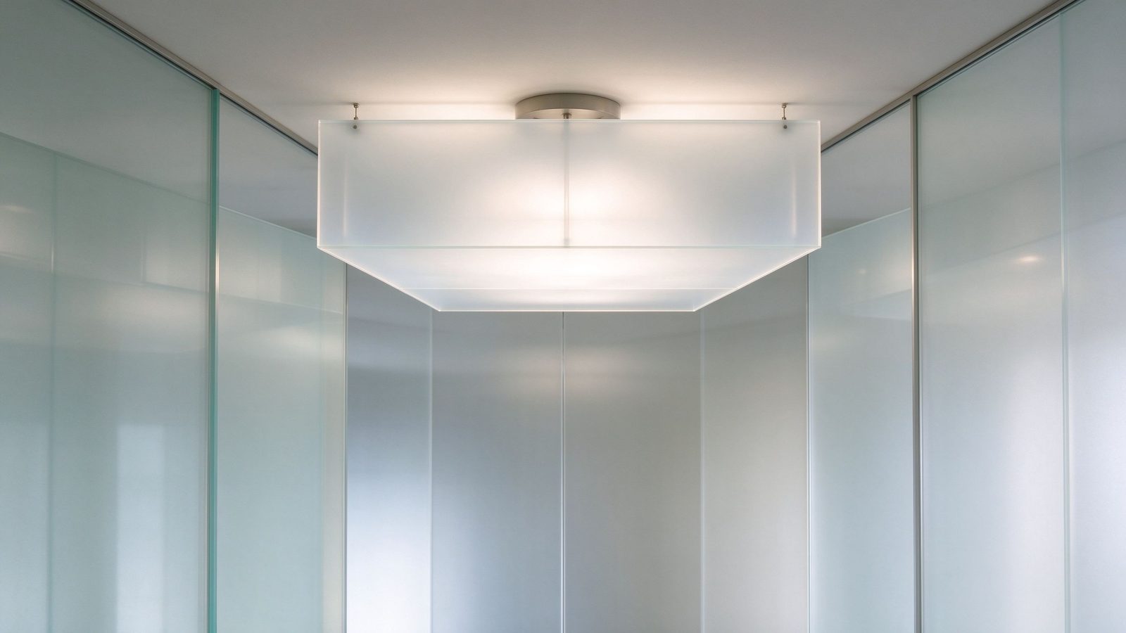 frosted acrylic sheet partition and lamp diffuser