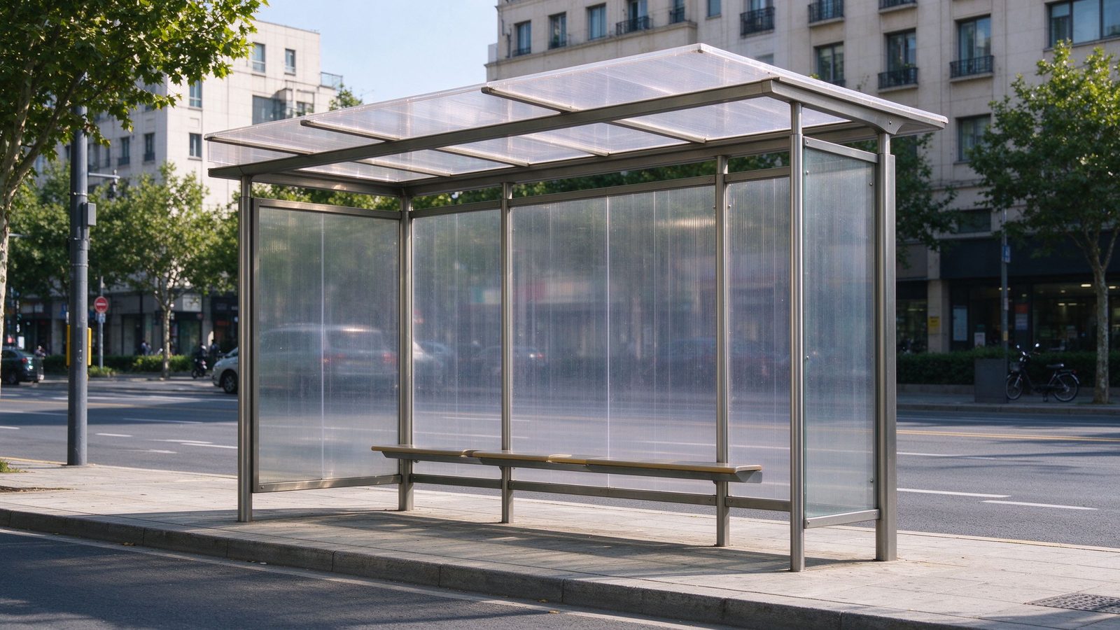 polycarbonate bus shelter glazing panels